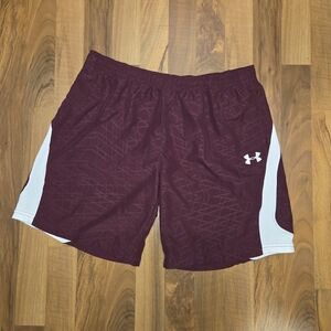 Maroon Under Armour athletic shorts, size YXL